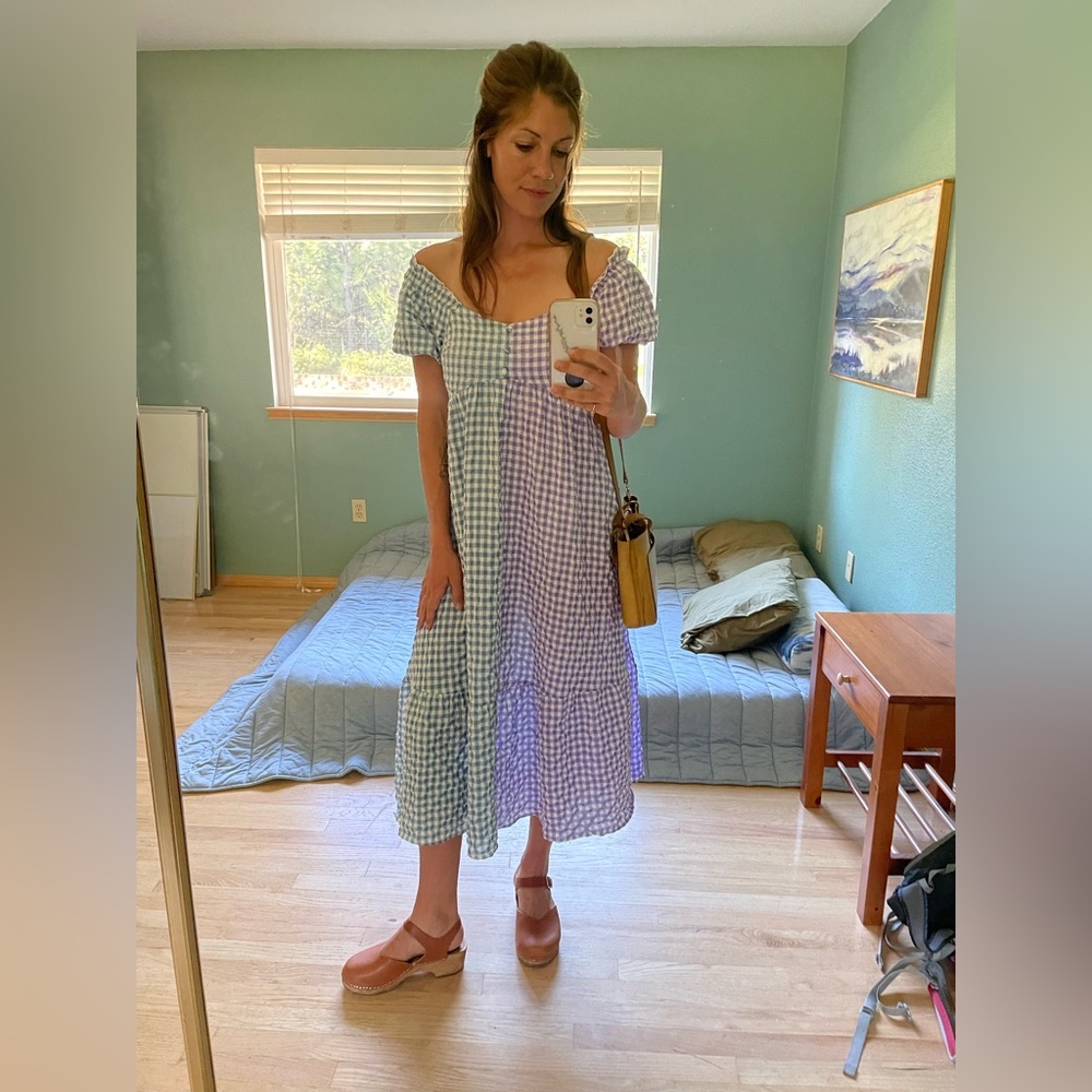 Plaid Midi Dress